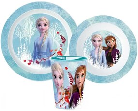 Disney Regatul de gheață set de tacâmuri, set din plastic micro, cu cană de 260 ml