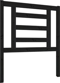 vidaXL Tăblie de pat, negru, 81x4x100 cm, lemn masiv de pin