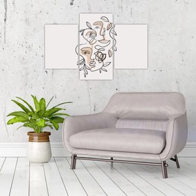 Tablou - Line art facials (90x60 cm)