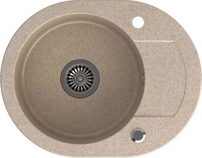 Chiuveta compozit incastrata Quadron Pop Johnny 216 bej 59x46 cm