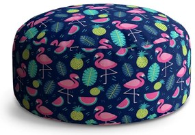 Taburet Circle flamingo roz, colorat