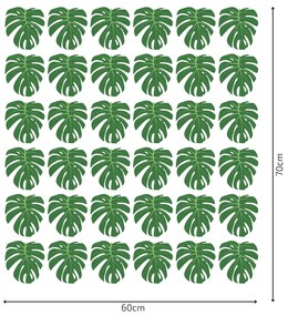 PIPPER. Autocolant de perete "Frunze de Monstera”