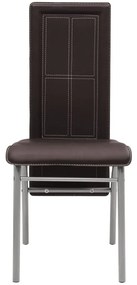 242923 vidaXL Scaune de bucătărie, 4 buc. maro, piele ecologică