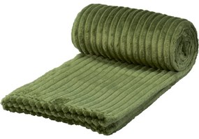 Pătură Stripes Green, 130 x 160 cm