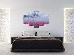 Tablou - Peisaj cu câmpuri de lalele (150x105 cm)