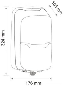 Dispenser de hârtie igienică Merida Hygiene Control Flexi, alb