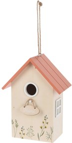 Căsuță din lemn pentru păsări Acasă, portocaliu,16,5 x 10 x 21,5
