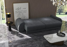 Canapea extensibilă dumonde cu 2 lăzi de depozitare si sezut confortabil din spuma high-density, Verona Ambience Grey 310x100 cm