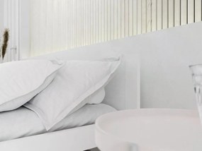 Pat IKAROS 80 x 200 cm, alb Saltea: Saltea Coco Maxi 20 cm, Somiera: cu somiera din laturi