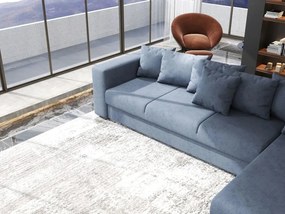 Colțar extensibil dumonde cu ladă de depozitare si sezut confortabil din spuma high-density, Gloria Enjoy Antracit II 320x183 cm