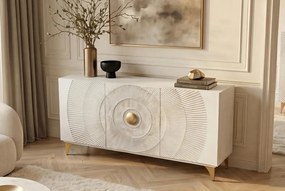Comoda design vintage Golden Sunset 140cm alb