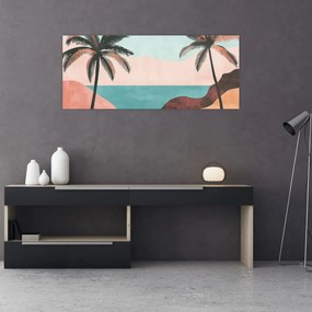 Tablou - Palmieri la mare (120x50 cm)
