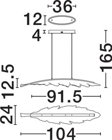 Lustra LED suspendata in forma de frunza AMADO