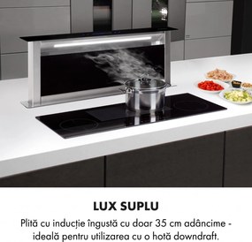 Klarstein Delicatessa 90 Slim, plită incorporabilă, cu inducție, 4 zone, 7000 W, de sine stătătoare