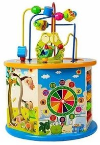 Cub educativ din lemn cu activitati- CWT-36