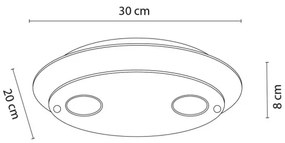 Plafonieră Lucide 79181/02/30 OKNO 2xGU10/5W/230V negru