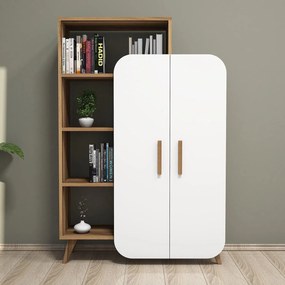 Biblioteca Form cu raft si Usa, Stil Scandinav, 90 x 132 x 32 cm