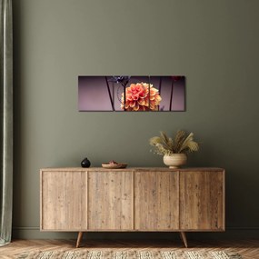 Tablou - Floare (cu ceas) (90x30 cm)