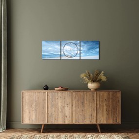 Tablou - Câmp (cu ceas) (90x30 cm)