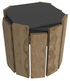 Set 3 măsuțe cafea Lorizolla (antracit + nuc). 1106450