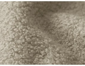 Canapea maro deschis extensibilă/cu spațiu de depozitare cu tapițerie din țesătură bouclé 266 cm Pele – Makamii