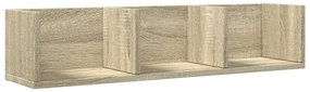 840433 vidaXL Dulap de perete, stejar sonoma, 75x18x16,5 cm, lemn compozit