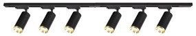 Spot pe șină MICA, 6x GU10, 10W, 230V, negru/auriu