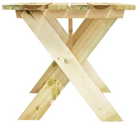 Set mobilier de gradina, 3 piese, lemn de pin tratat
