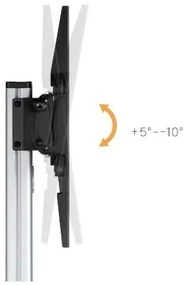 Suport mobil pentru TV Brateck FS44-46TW, aluminiu / negru