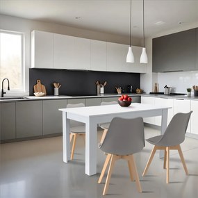 Set de masă Zara 4+1 gri-alb