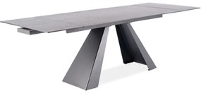 Masa extensibila Salvadore Ceramic gri ANTHRACITE/negru mat L160-240 cm