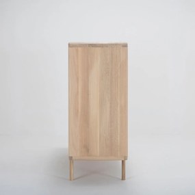 Comodă din lemn masiv de stejar cu 3 sertare Gazzda Fawn, lățime 180 cm