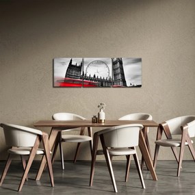 Tablou - Houses of Parliament din Londra (cu ceas) (90x30 cm)