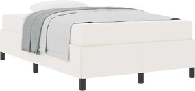 vidaXL Cadru de pat cu saltea Crem 120 x 200 cm țesătură