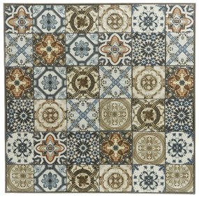 Scaun pentru gradina Toulouse Mosaic, Decoris, 45 x 38 x 90 cm, pliabil, fier/ceramica, grej