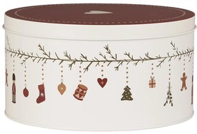 IB Laursen Cutie de metal pentru prajituri MY NOSTALGIC CHRISTMAS rotunda