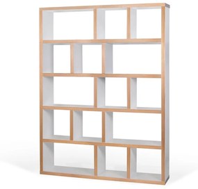 Bibliotecă albă/în culoare naturală 150x198 cm Berlin – TemaHome