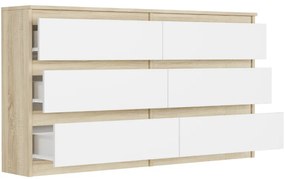 Comoda modernă R-140 - diferite variante de culori sonoma mix alb