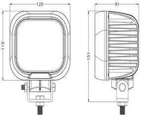 LED spot auto OSRAM 90W 10-30V IP68 5700K