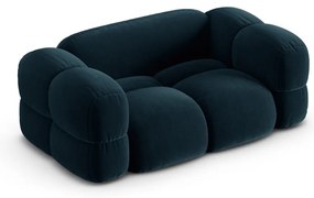 Canapea albastru-închis cu tapițerie din catifea 180 cm Loretto – Cosmopolitan Design