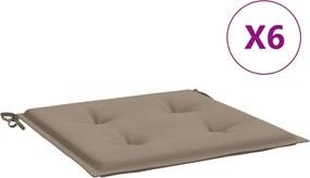 vidaXL Perne scaune grădină 6 buc. gri taupe 50x50x4cm țesătură Oxford