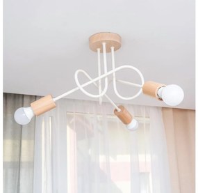 Lustră aplicată OXFORD, 3xE27/15W/230V, pin/crem