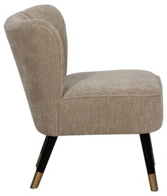 Fotoliu bej cu tapițerie din chenille Glam – Ixia
