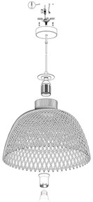 Eglo 43285 - Lustră pe cablu AUSNBY 1xE27/40W/230V