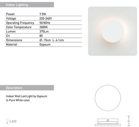 Aplica LED cu lumina ambientala Aviel D-15cm