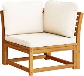 vidaXL Canapea de colț cu pernă de grădină, 73x73x65 cm, lemn acacia