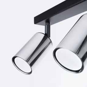 Spot Sollux SL.1367 WINX 2xGU10/10W/230V negru/crom