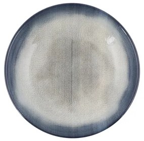 Set veselă din porțelan, 26 piese, albastru/maro