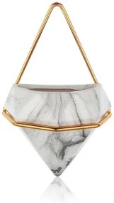 SET 2x ghiveci de flori de perete SEMELA 23x20 cm auriu