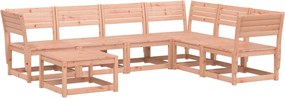 vidaXL Set mobilier de grădină, 7 piese, lemn masiv douglas